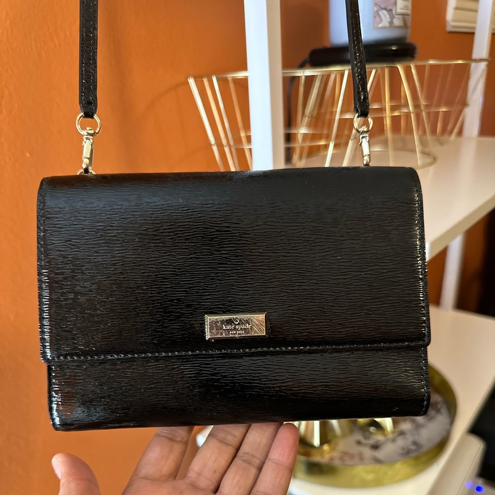 KATE SPADE Patent Leather Wallet/ Crossbody Bag